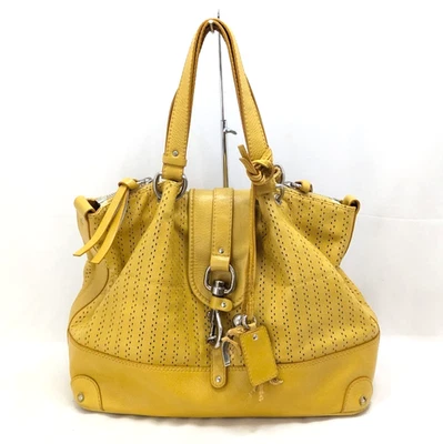 Chloe Kerala Leather Perforated Shoulder Hand Bag Yellow Authentic RARE - Image 1 of 4