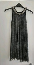 Black And Silver Mini Party Dress Size S