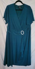 NWT R M Richards Blue Faux Wrap Dress Size 20W
