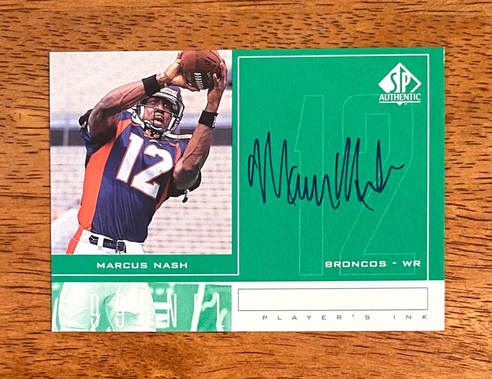 Marcus Nash SP Authentic Players Ink #MN Green