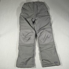 Lands End Kids squall Gray Grow A Long Ski Snow Pants sz 14 Waterproof Insulated