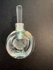 Crystal Art Glass Orrefors BIRD ON BRANCH Perfume Bottle & Stopper Signed