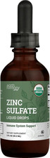 Organic Liquid Zinc Sulfate - Pure Zinc Supplements for Skin Health, Immune Syst