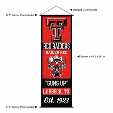 Texas Tech University Red Raiders Room Banner Poster Art Canvas