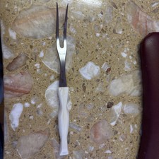 Cutco #1727 KM Meat Fork Pearl White Handle USA Made 12" Lifetime Warranty