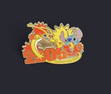 Disney Pin From Japan Stitch And Sparky 2006 New Year's LE 1000