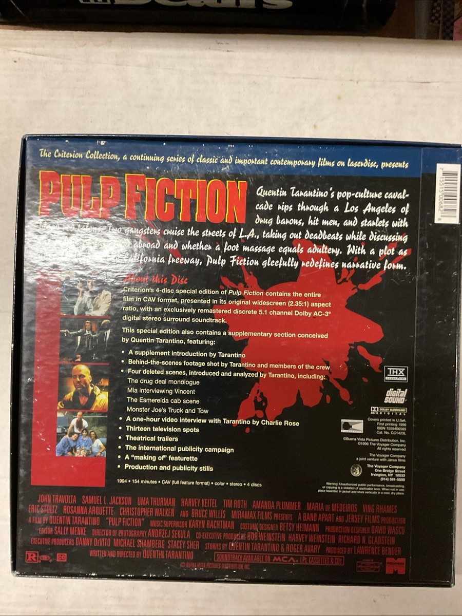 Pulp Fiction (Criterion Collection) Laserdisc LD 4-Disc Set