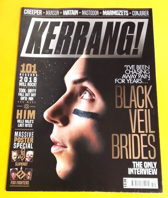 Kerrang! 1703 January 6 2018 - Black Veil Brides, Him, Creeper, Marmozets