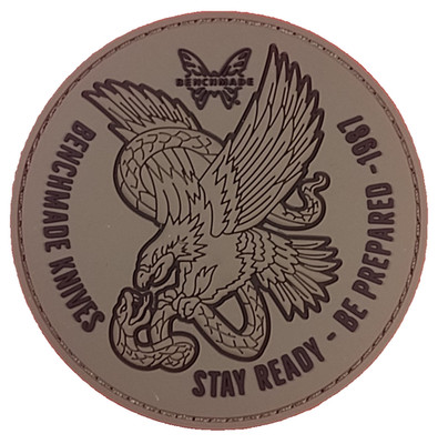 BENCHMADE KNIVES SHOT-SHOW 2026 STAY READY BE PREPARED Morale Patch PVC H&L NEW