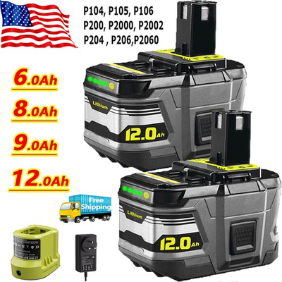 #ad For RYOBI 18V Battery Cordless Drill Power Tool Lithium Battery Charger PACK $17.99