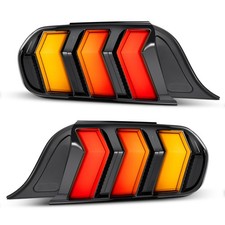 For 2015-2023 Ford Mustang Smoked Led Sequential Red Tail Lights Brake Lamp