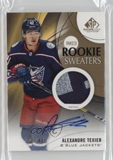 2019-20 SP Game Used Inked Rookie Sweaters 23/49 Alexandre Texier Patch Auto f0l