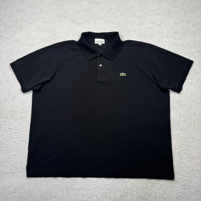 Lacoste Short Sleeve Classic Fit Black Croc Logo Polo Shirt Men's Size 3XL