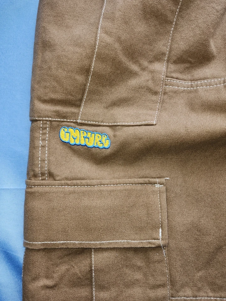 PANTALONES CARGO DOBLES EMPYRE LONA CAQUI ULTRA SUELTOS HOMBRE TALLA 38/30 ESTÁ USADO Foto 3 de 4