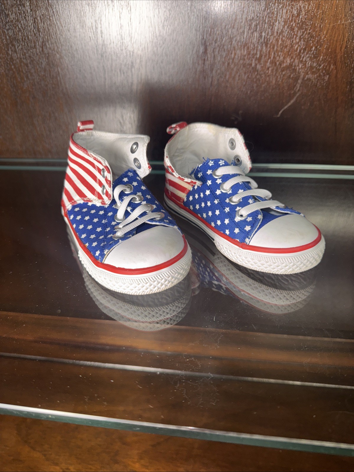 Toddler American Flag Shoes, Size 8