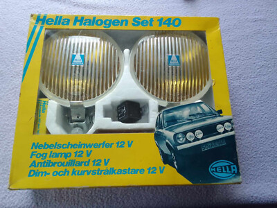 Hella 140 Halogen Gelb Nebelscheinwerfer Oldtimer VW Kafer Mercedes Porsche