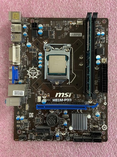 MSI H81M-P33 LGA 1150 DDR3 Motherboard w/CPU & 2GB RAM | B935