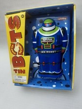 Schylling TIN BOTS Wind-Up Action IMA-ROBOT blue