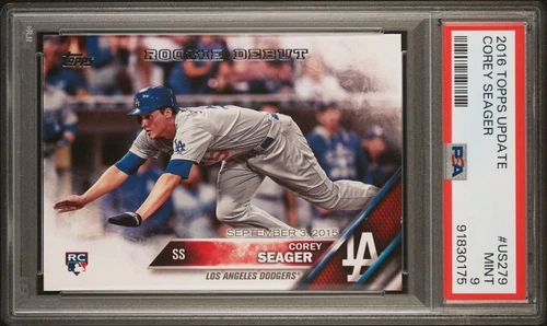 2016 Topps Update - Corey Seager RC #US279 - PSA 9 MINT - Dodgers/Rangers