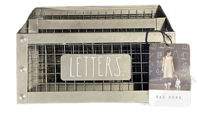 RAE DUNN Metall & Draht BUCHSTABEN Schreibtisch Ordnung Organizer US-Import UK Verkäufer