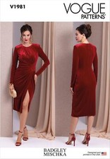 Schnittmuster Designerkleid Badgley Mischka Vogue v1981 32-40/42-50