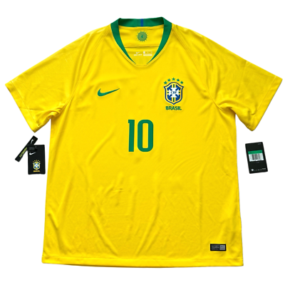 2018 Brazil Home Jersey #10 Neymar JR XL Nike Soccer World