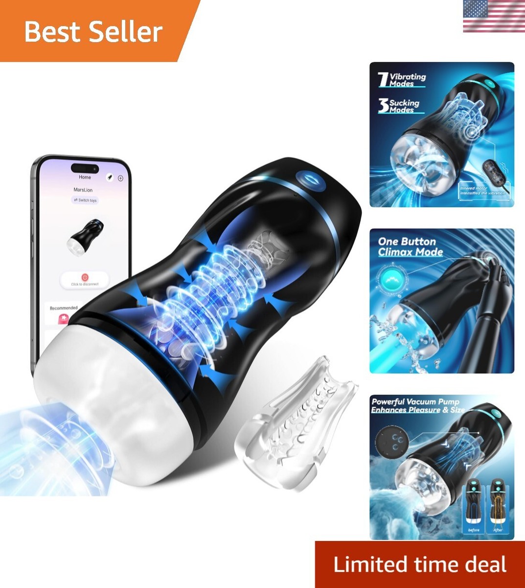 best vibrating pocket pussy Sucking Vibrating Textured Vagina Pocket Pussy For Men main image 0