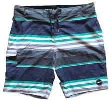 O Neill Striped Pockets Drawstring Surf Wakeboard Board Shorts Men's Size: 38