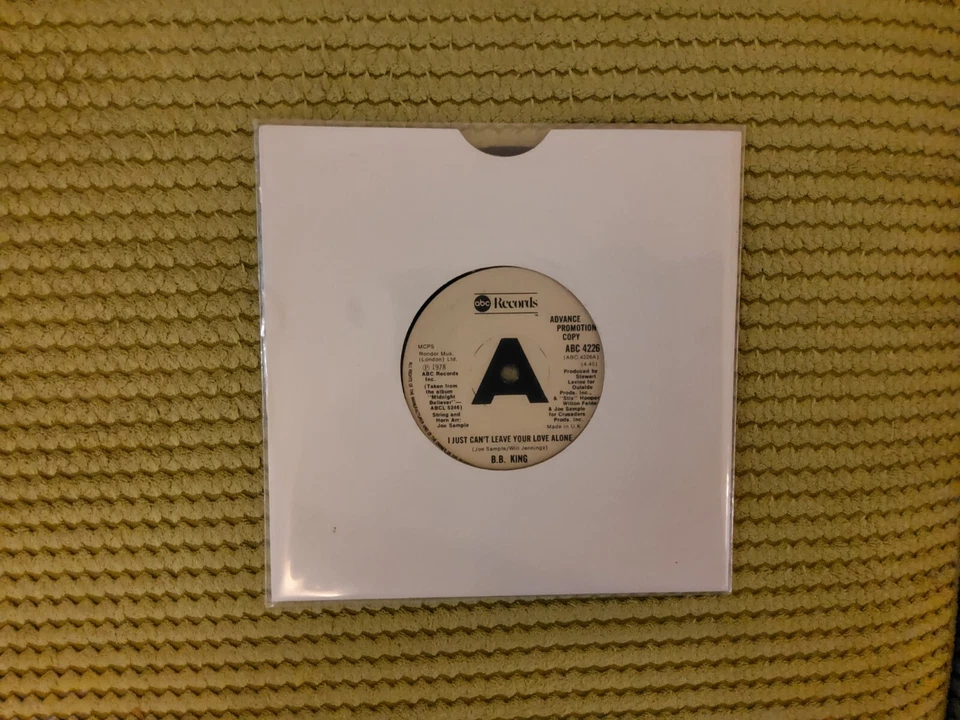 B.B. King-I Just Can't Leave Your Love Alone, 1978 rare advance promo 7" record - Image 2 of 3