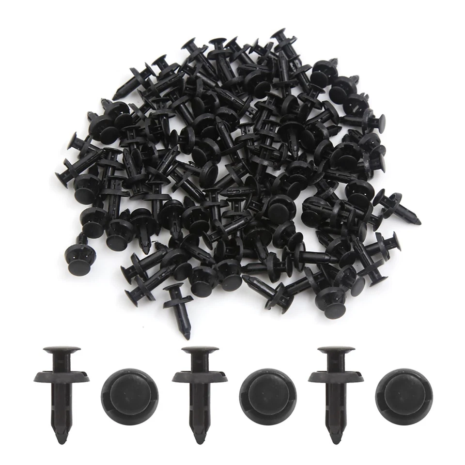 100Pcs 6mm Diámetro Plástico Empujar en Clips Remache Retenedor Pin Cuerpo de Coche Foto 4 de 4