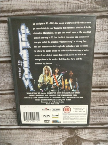 This Is Spinal Tap DVD 1999 Rob Reiner Comedy The Funniest Film 1999 - Picture 3 of 4