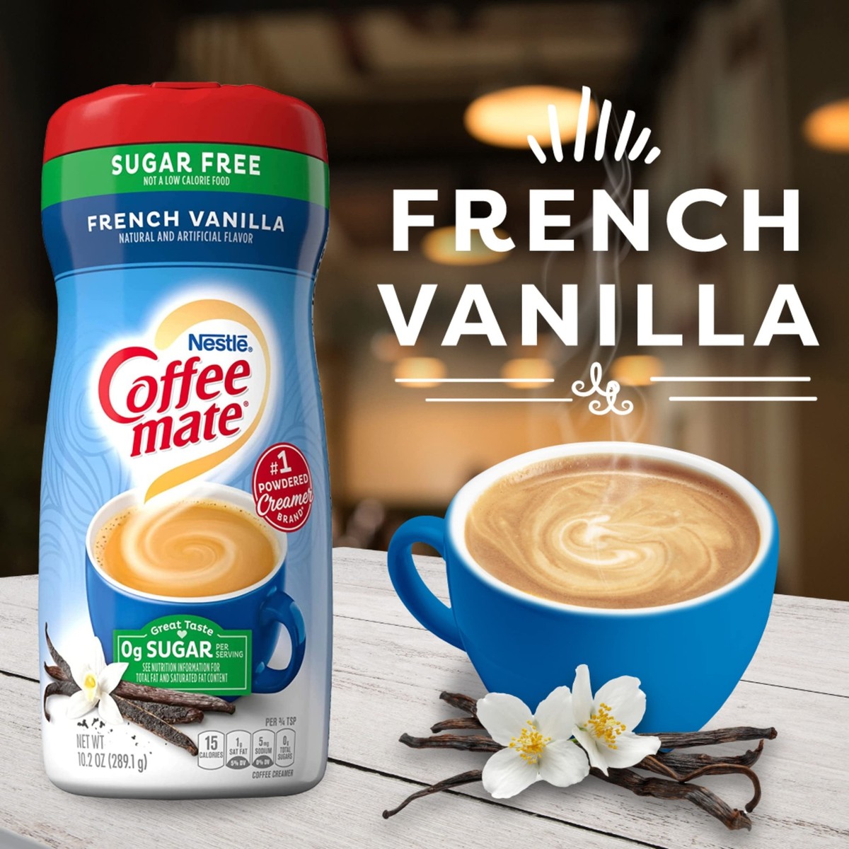 Coffee Mate Sugar Free French Vanilla Creamer 10.2 Oz Pack of 6 140  Servings | eBay