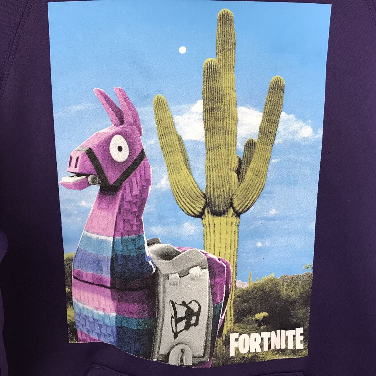Fortnite Pullover Hooded Sweatshirt Loot Llama Cactus Scene Unisex S | eBay