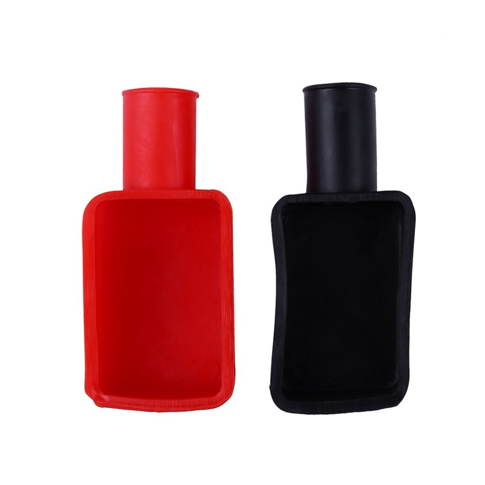 2 X Battery Terminal Rubber Clamp Covers Black & Red Negative
