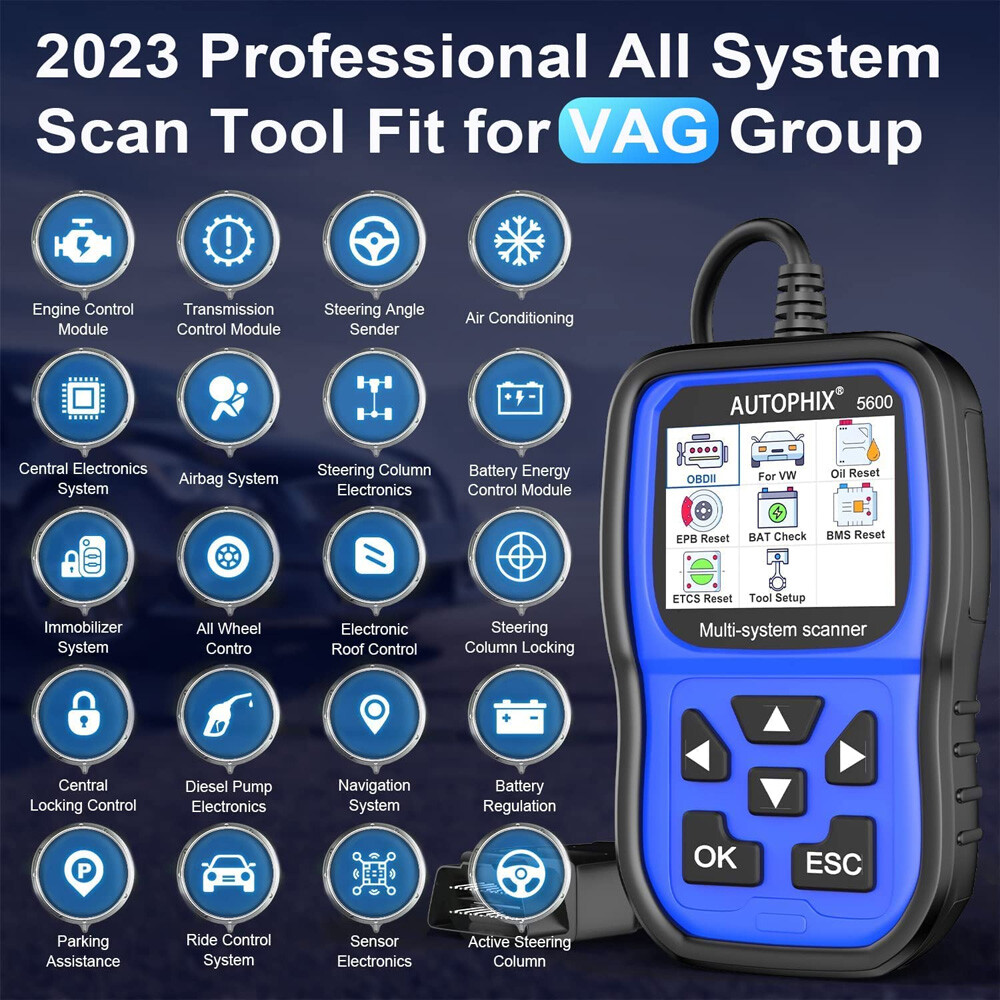 All System Diagnostic For VW/Audi OBD2 Scanner Battery