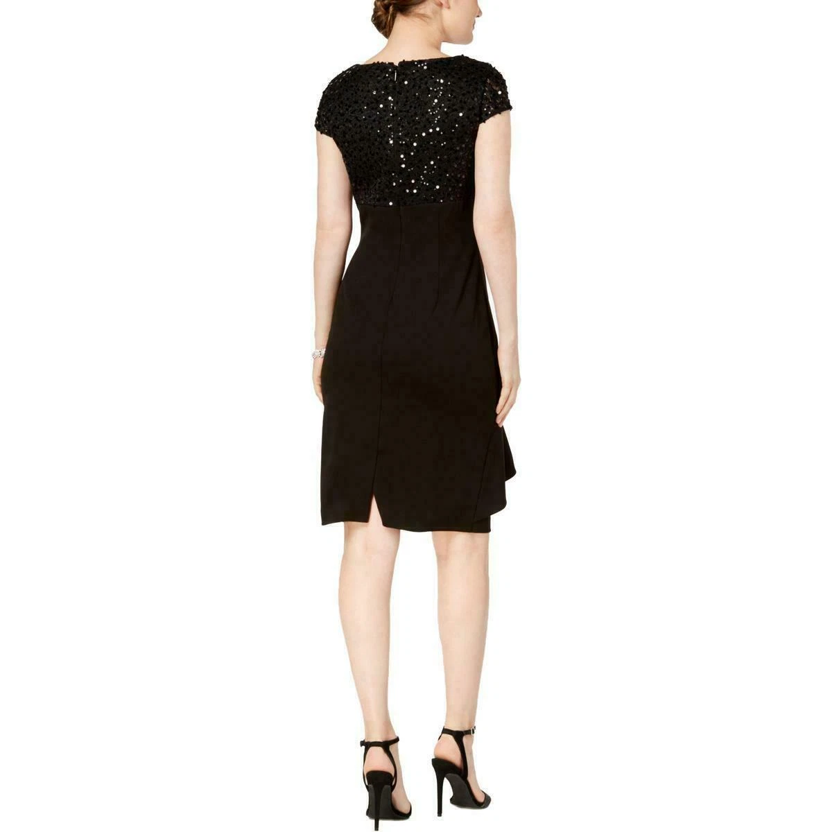 Jessica howard ruffle sleeve side tuck long gown cheap