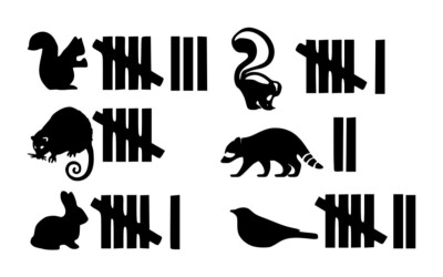 Kill Count Animals Decal #3 4''x7'' Choose Color