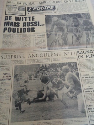 L'Equipe Journal 27/09/1976 DE WHITE ABER AUCH POULIDOR, RUGBY ANGOULEME 