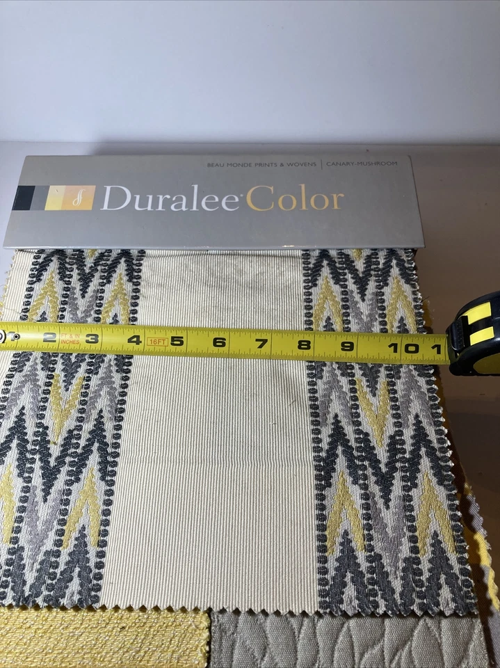 Duralee Color Beau Monde Canary Mushroom Collection Fabric Sample Book #2877 - Image 3 of 4