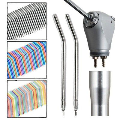 Dental Disposable 3-Way Air Water Syringe Spray Tips Triple Nozzle