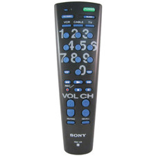 Sony RM-V8 3 Device Universal Remote Control For VCR, CABLE, TV