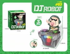 🎶Upgraded DJ Pig Music Robot Toy – Flashing Lights Dancing & Sound Effects 🎶