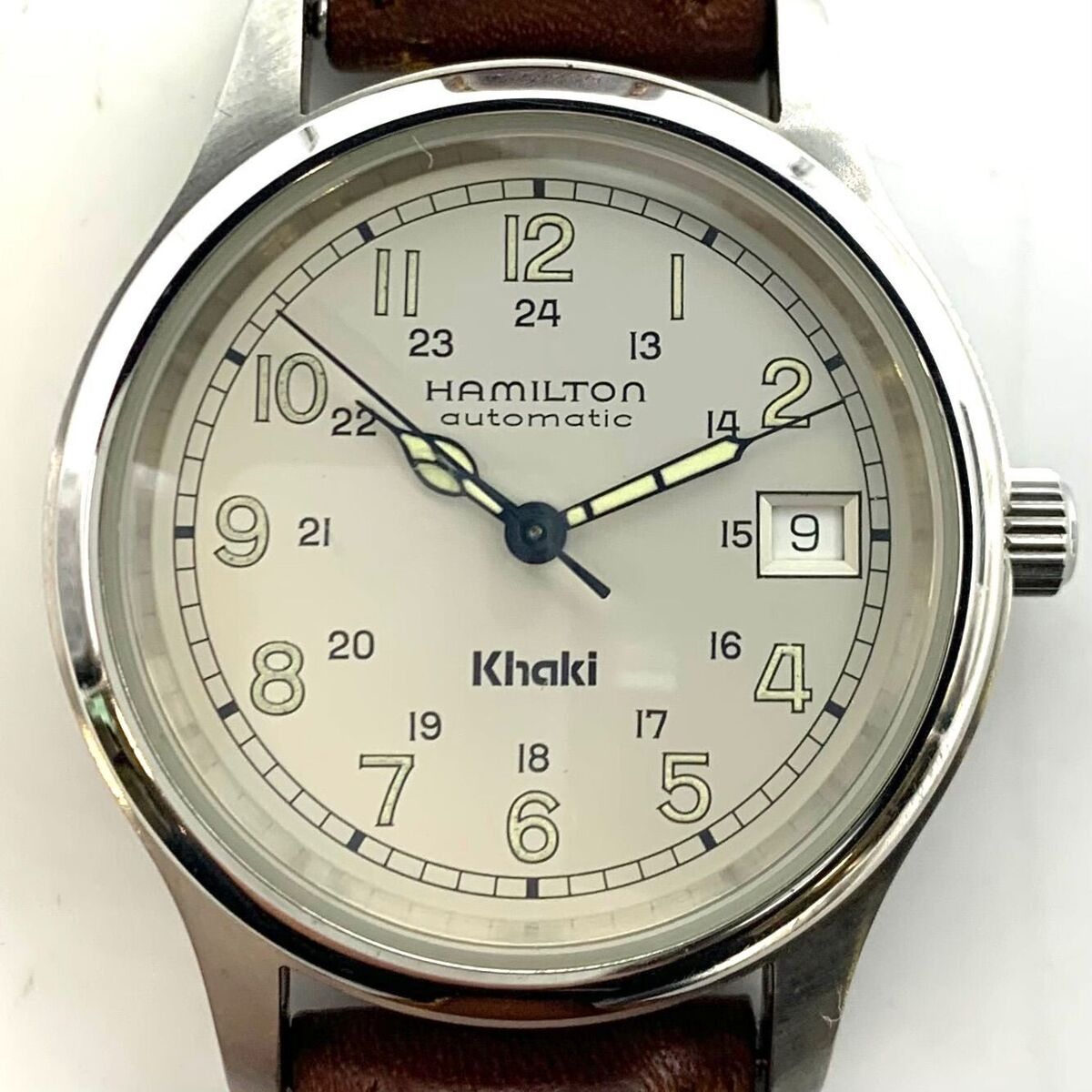 Hamilton Khaki 9721B White Dial Day Automatic Men's Watch Hamilton Khaki 9721B White Dial Day Automatic Men's Watch