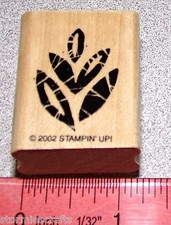 Leaf Stamp Single Design Unique Cracked Sketched by Stampin Up Beautiful Batik