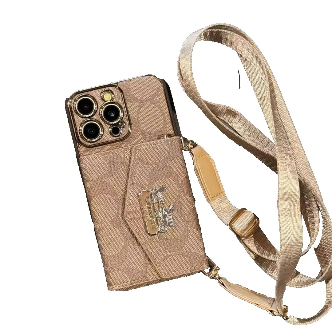 Coach Cell Phone Wallet Cases for Apple