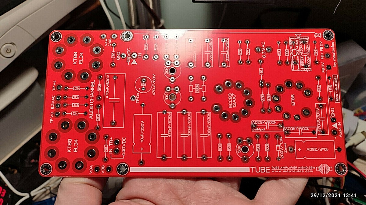 Tube Mono AMP EL34 PP 35Wrms ReDesign PCB (Elektor) | eBay