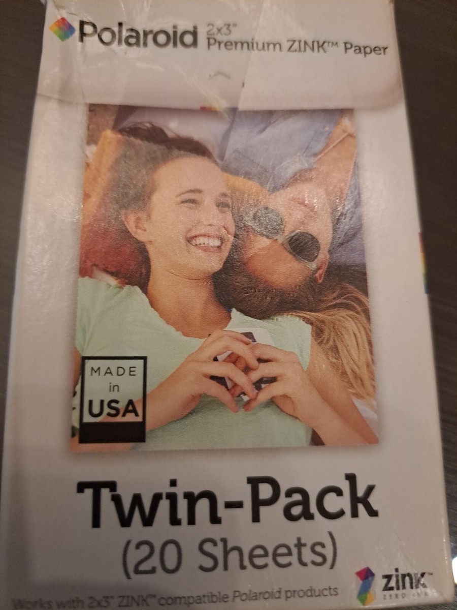 Polaroid Premium Zinc Photo Paper x Paper 19 sheets OPEN  BOX