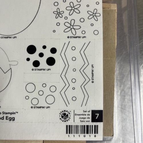 Stampin Up A Good Egg 7 Piece Rubber Stamp Kit Unmounted Two Step Stamps Easter - Picture 4 of 7