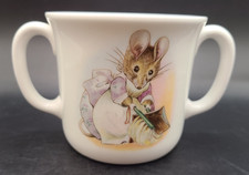 Royal Albert China Beatrix Potter Hunca Munca Mouse Two Handle Cup Mug 1986