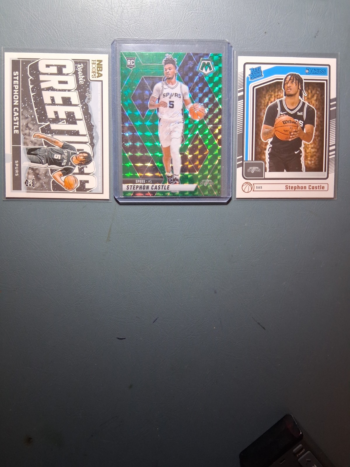 2024-25 Panini Mosaic - Rookies Stephon Castle #236 Green Mosaic Prizm (RC)